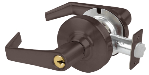 Picture of Schlage ALX53P SAT Grade 2 Entrance Cylindrical Lock with Field Selectable Vandlgard, Saturn Lever, Conventional Cylinder - keyed 5