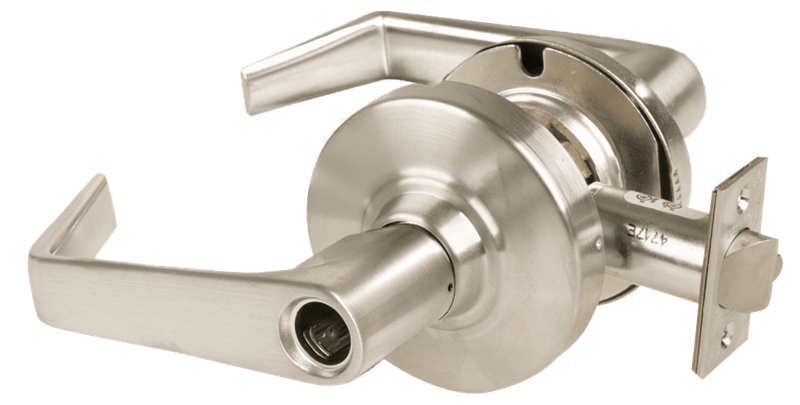 Picture of Schlage ALX70L SAT Grade 2 Classroom Cylindrical Lock with Field Selectable Vandlgard, Saturn Lever, Conventional Less Cylinder