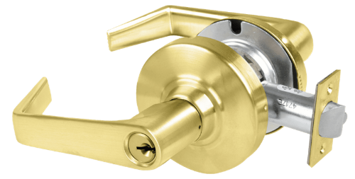 Picture of Schlage ALX70P SAT Grade 2 Classroom Cylindrical Lock with Field Selectable Vandlgard, Saturn Lever, Conventional Cylinder - keyed 5