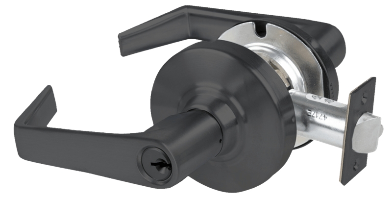 Picture of Schlage ALX70P SAT Grade 2 Classroom Cylindrical Lock with Field Selectable Vandlgard, Saturn Lever, Conventional Cylinder - keyed 5