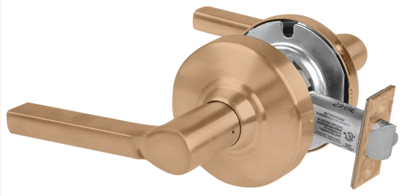 Picture of Schlage ALX10 LAT Grade 2 Passage Cylindrical Lock with Field Selectable Vandlgard, Latitude Lever