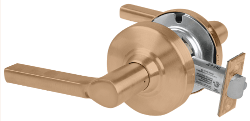 Picture of Schlage ALX10 LAT Grade 2 Passage Cylindrical Lock with Field Selectable Vandlgard, Latitude Lever