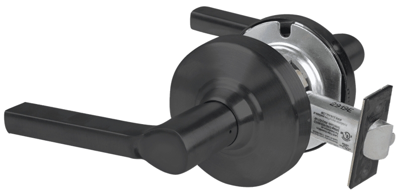Picture of Schlage ALX10 LAT Grade 2 Passage Cylindrical Lock with Field Selectable Vandlgard, Latitude Lever