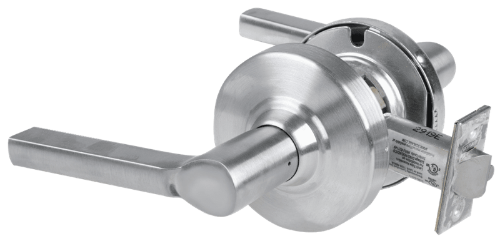 Picture of Schlage ALX10 LAT Grade 2 Passage Cylindrical Lock with Field Selectable Vandlgard, Latitude Lever