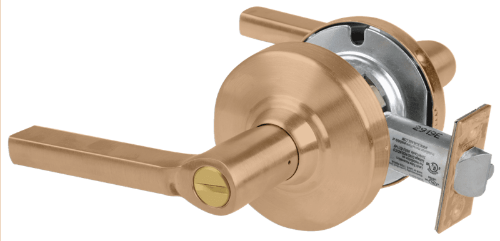 Picture of Schlage ALX40 LAT Grade 2 Privacy Cylindrical Lock with Field Selectable Vandlgard, Latitude Lever