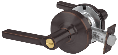 Picture of Schlage ALX40 LAT Grade 2 Privacy Cylindrical Lock with Field Selectable Vandlgard, Latitude Lever