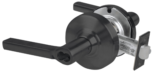 Picture of Schlage ALX53J LAT Grade 2 Entrance Cylindrical Lock with Field Selectable Vandlgard, Latitude Lever, FSIC Less Core