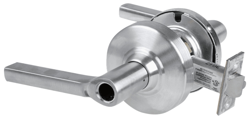 Picture of Schlage ALX53L LAT Grade 2 Entrance Cylindrical Lock with Field Selectable Vandlgard, Latitude Lever, Conventional Less Cylinder