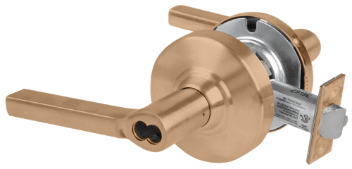 Picture of Schlage ALX70B LAT Grade 2 Classroom Cylindrical Lock with Field Selectable Vandlgard, Latitude Lever, SFIC Less Core