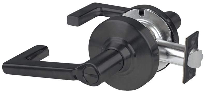 Picture of Schlage ALX40 LON Grade 2 Privacy Cylindrical Lock with Field Selectable Vandlgard, Longitude Lever, Non-Keyed