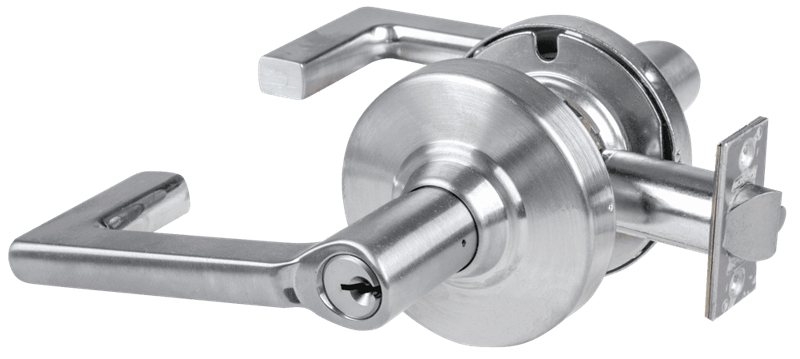 Picture of Schlage ALX53P LON Grade 2 Entrance Cylindrical Lock with Field Selectable Vandlgard, Longitude Lever, Conventional Cylinder, Keyed 5