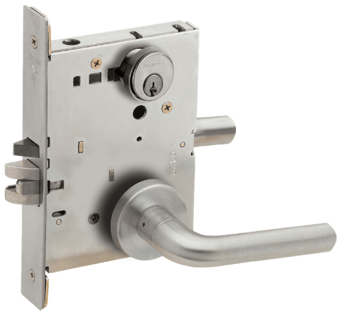Picture of Schlage L9473 02 Mortise Dormitory/Bedroom Lock, Field Reversible