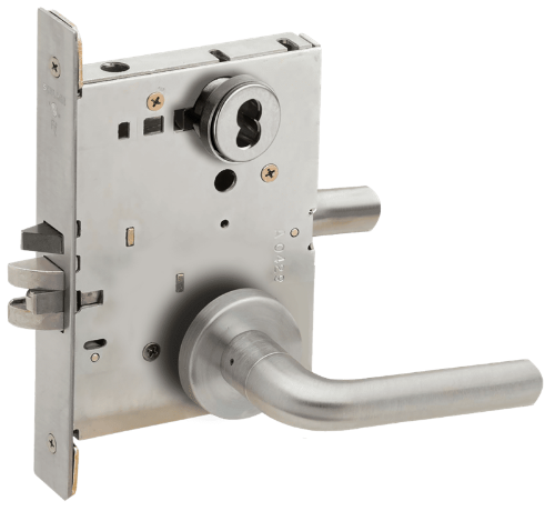 Picture of Schlage L9473 02 Mortise Dormitory/Bedroom Lock, Field Reversible