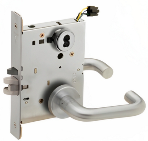Picture of Schlage L9092EL-03  Mortise Lock, Electrically lock/unlock outside lever W/Cylinder outside - Fail Safe