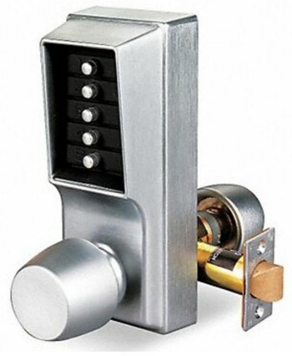 Picture of Dormakaba Simplex 1011-26D Pushbutton Lock - Satin Chrome