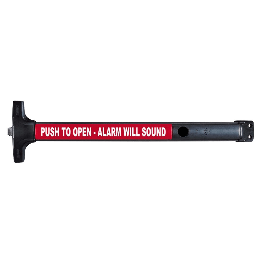 Picture of Detex V40 EB CD, Battery Powered Alarmed Rim Exit Device, Cylinder Dogging