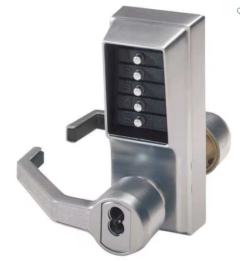 Picture of Dormakaba Simplex LL1021B-26D Pushbutton Lock W/ Key LH & LHR  Satin Chrome