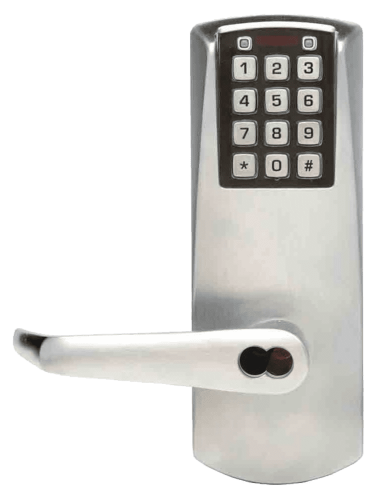 Picture of DormaKaba P2031BLL-626-41 PowerPlex Cylindrical Lock, 2-3/4" Backset, 1/2" Throw, 6/7-Pin SFIC Prep, Less Core, Satin Chrome