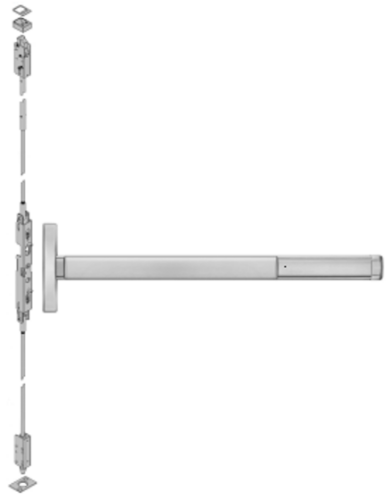 Picture of Precision 2603 Apex Concealed Vertical Rod Exit Device, Key Retracts Latchbolt  - Narrow Stile