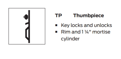 Picture of Von Duprin 98TP / 99TP Rim Panic Exit Device, Rigid Lever, with Thumbpiece 990 Trim