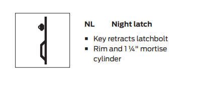 Picture of Von Duprin 98NL / 99NL Rim Panic Exit Device, With 990NL Night Latch Trim