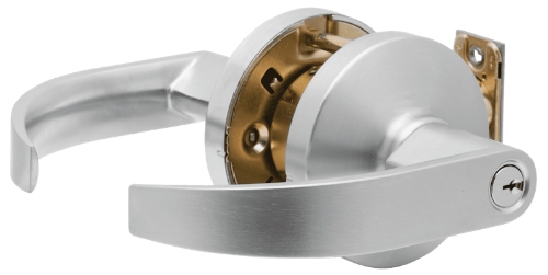 Picture of Falcon K511CP6D Q 626 Grade 1 Push-Turnbutton Entrance Cylindrical Lock, Quantum Lever, Conventional Cylinder