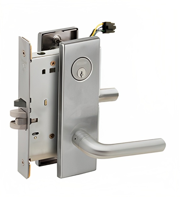 Picture of Schlage L9092EU-02  Mortise Lock, Electrically Lock/Unlock Outside Lever W/Cylinder Outside - Fail Secure