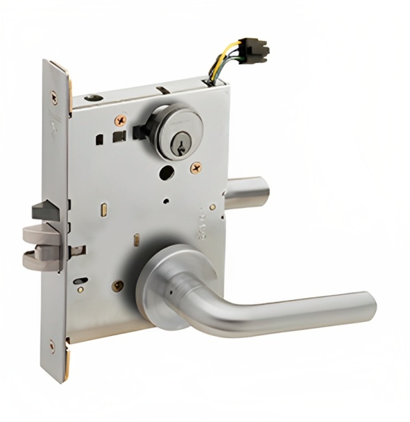 Picture of Schlage L9092EL-02  Mortise Lock, Electrically Lock/Unlock Outside Lever W/Cylinder Outside - Fail Safe
