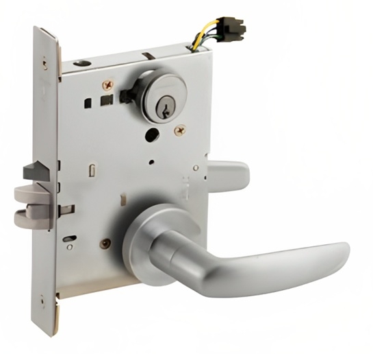 Picture of Schlage L9092EU-07  Mortise Lock, Electrically Lock/Unlock Outside Lever W/Cylinder Outside - Fail Secure
