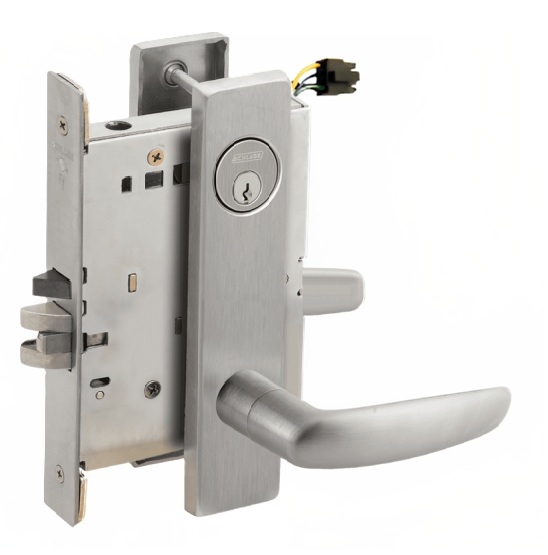 Picture of Schlage L9092EU-07  Mortise Lock, Electrically Lock/Unlock Outside Lever W/Cylinder Outside - Fail Secure