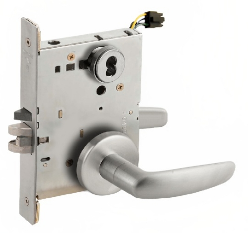 Picture of Schlage L9092EU-07  Mortise Lock, Electrically Lock/Unlock Outside Lever W/Cylinder Outside - Fail Secure