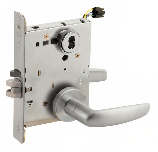 Picture of Schlage L9092EU-07  Mortise Lock, Electrically Lock/Unlock Outside Lever W/Cylinder Outside - Fail Secure