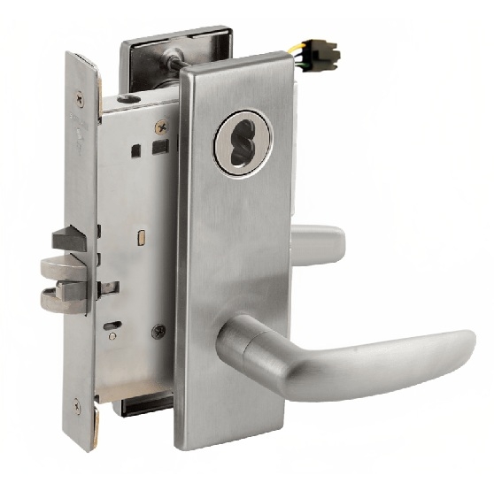 Picture of Schlage L9092EU-07  Mortise Lock, Electrically Lock/Unlock Outside Lever W/Cylinder Outside - Fail Secure