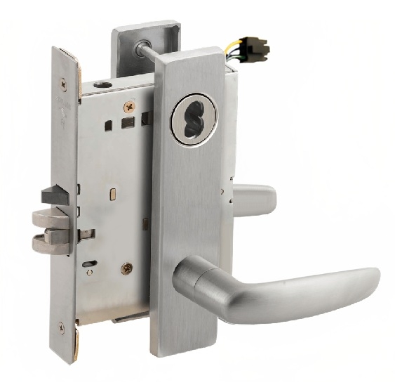 Picture of Schlage L9092EL-07  Mortise Lock, Electrically Lock/Unlock Outside Lever W/Cylinder Outside - Fail Safe