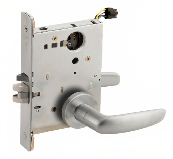 Picture of Schlage L9092EL-07  Mortise Lock, Electrically Lock/Unlock Outside Lever W/Cylinder Outside - Fail Safe