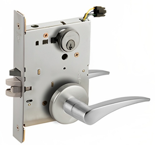 Picture of Schlage L9092EU-12  Mortise Lock, Electrically Lock/Unlock Outside Lever W/Cylinder Outside - Fail Secure