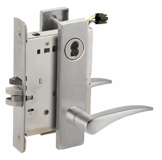 Picture of Schlage L9092EU-12  Mortise Lock, Electrically Lock/Unlock Outside Lever W/Cylinder Outside - Fail Secure