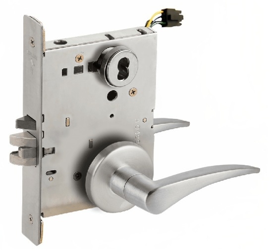 Picture of Schlage L9092EL-12  Mortise Lock, Electrically Lock/Unlock Outside Lever W/Cylinder Outside - Fail Safe