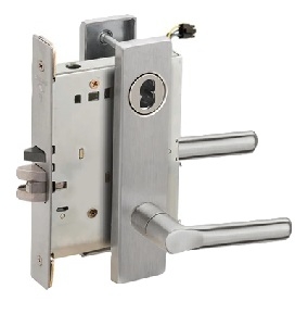 Picture of Schlage L9092EU-18  Mortise Lock, Electrically Lock/Unlock Outside Lever W/Cylinder Outside - Fail Secure