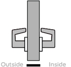 Picture of Schlage L0172 LATA Mortise Full Dummy Trim, Field Reversible