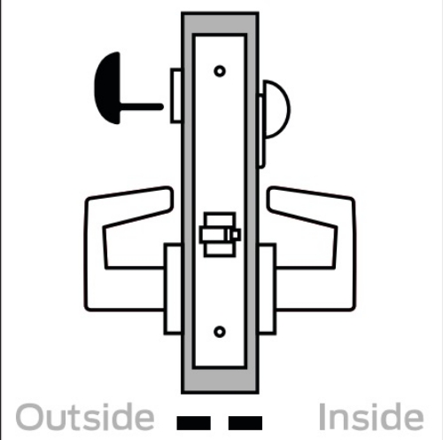 Picture of Schlage L9040 LATA Mortise Privacy Set, Field Reversible