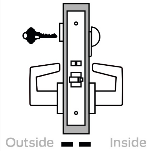 Picture of Schlage L9050 LAT Mortise Office and Inner Entry Lock, Conventional Cylinder, Field Reversible