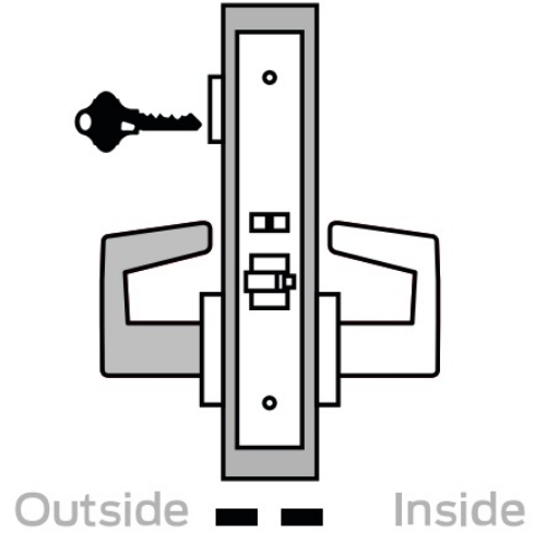 Picture of Schlage L9080 LAT Mortise Storeroom Lock, Field Reversible