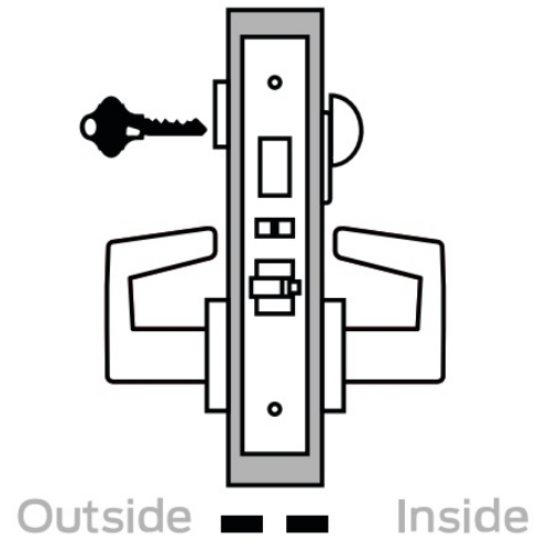 Picture of Schlage L9453 LAT Mortise Entrance Lock,  Field Reversible