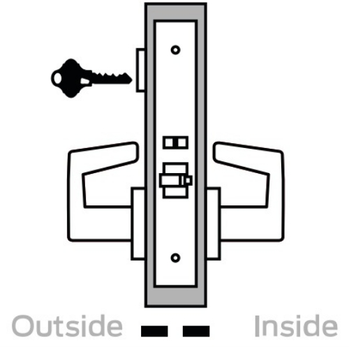 Picture of Schlage L9465 LAT Mortise Closet/Storeroom Lock,  Field Reversible