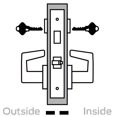 Picture of Schlage L9466 LAT Mortise Store/Utility Room Lock,  Field Reversible