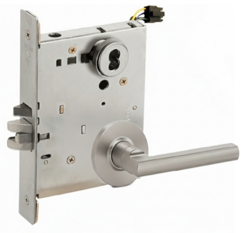 Picture of Schlage L9092EL LAT  Mortise Lock, Electrically lock/unlock outside lever W/Cylinder outside - Fail Safe