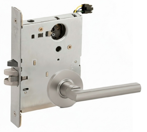 Picture of Schlage L9092EL LAT  Mortise Lock, Electrically lock/unlock outside lever W/Cylinder outside - Fail Safe