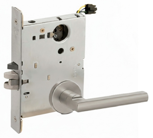 Picture of Schlage L9092EL LAT  Mortise Lock, Electrically lock/unlock outside lever W/Cylinder outside - Fail Safe