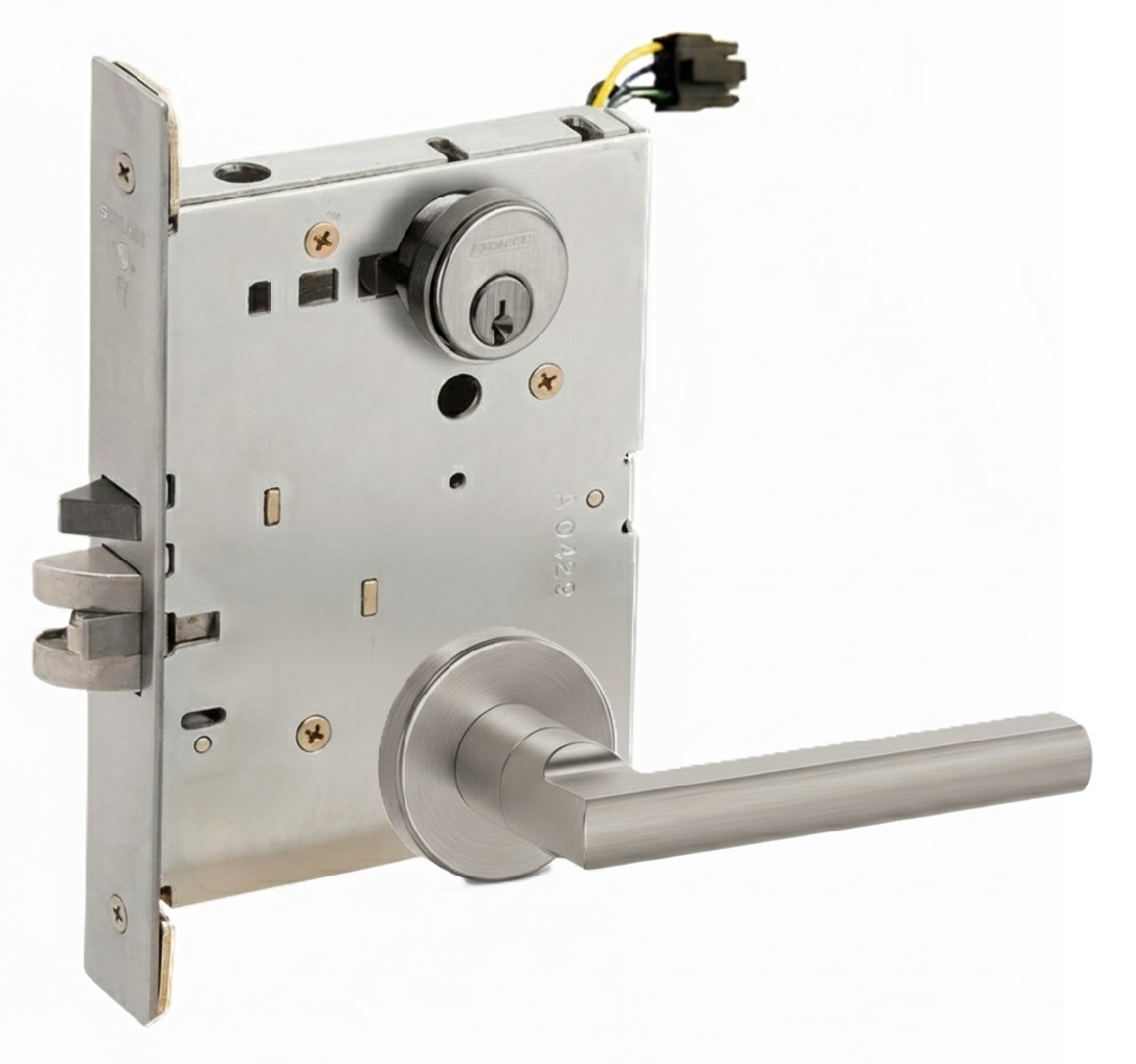 Picture of Schlage L9092EU LAT  Mortise Lock, Electrically Lock/Unlock Outside Lever W/Cylinder Outside - Fail Secure